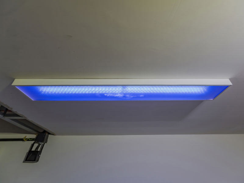 UV light in ceiling for air disinfection